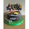 HAKPUOTR Barbecue Happy Birthday Cake Topper, BBQ kebabs Happy Birthday Cake Topper for Kids Birthday Party Decoration, Cooking/BBQ Theme Party Cake Decoration Acrylic