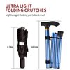 Walking Cane, Folding Cane for Men, Women, and The Elderly, 5-Level Adjustable Height, Travel Cane ，Folding Lightweight Walking Stick，Anti-Slip, Portabl (Blue)