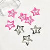 UGWkivd 30pcs Star Hair Clips Silver,Hair Accessories Y2K 2000s,Snap Metal Hair Clips 1.22'',Small Cute Non Slip Hair Barrettes, Kawaii Hair Clips for Women Girls