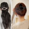 Canitor 4 PCS Flat Hair Clips for Women Flat Claw Clips for Thick Thin Hair Matte French Clips for Girls Hair Accessories for Women Duck Billed Alligator Hair Clips