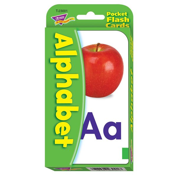 Trend Enterprises: Alphabet Pocket Flash Cards, Great for Skill Building and Home Use, 56 Self-Checking Cards Included, Match Letters to Photos and Words, for Ages 6 and Up