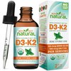 Why Not Natural Organic Vitamin D3 K2 (MK-7) Liquid Drops, 5000 IU of sublingual D3 with Coconut MCT Oil, for Strong Bones and Teeth, Heart and Immune Support