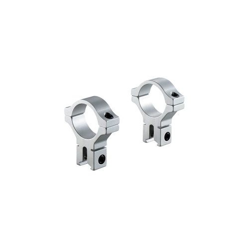BKL 300 0.6" Long Dovetail Scope Rings - 0.979" High - for 30mm Scope Tubes - Fit 3/8" or 11mm Dovetails - Silver