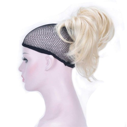 Aimole Synthetic Ponytail Claw Clip-on Straight Wig Short Extensions Hair Hairpiece(613-Pale Blond)