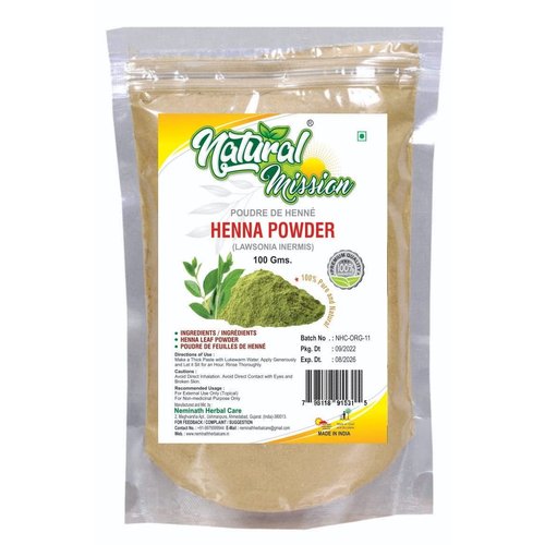 Henna Powder (LAWSONIA INERMIS) Powder for Hair Dye Color 100 grams (3.5oz) (External Use)