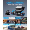 PRUVEEO 360 Degree View 4 Channel Dash Cam Front and Rear Inside Left Right, Dash Camera for Cars, Built-in GPS WiFi Night Vision, 24/7 Recording Parking Mode Monitor, Free 128G Card