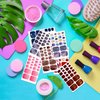 DANNEASY 16 Sheets Toe Nail Stickers Full Nail Wraps Ombre Toenail Polish Strips Self Adhesive Toes Nail Polish Stickers Gel Nail Strips Manicure Sticker with Nail File, Cuticle Stick