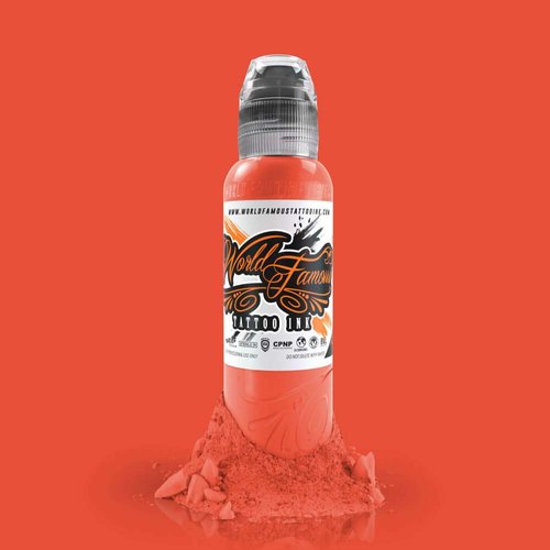 World Famous Orange Tattoo Ink, Vegan and Professional Ink, Made in USA, Bora Bora Peach, .5 oz