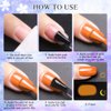 MIZHSE Mood Temperature Color Changing Nail Polish Set, Glow in the Dark Gel Nail Polish Black Pink Green Blue Yellow Orange 8 Colors Soak Off Gel Polish for Nail Art Manicure DIY at Home