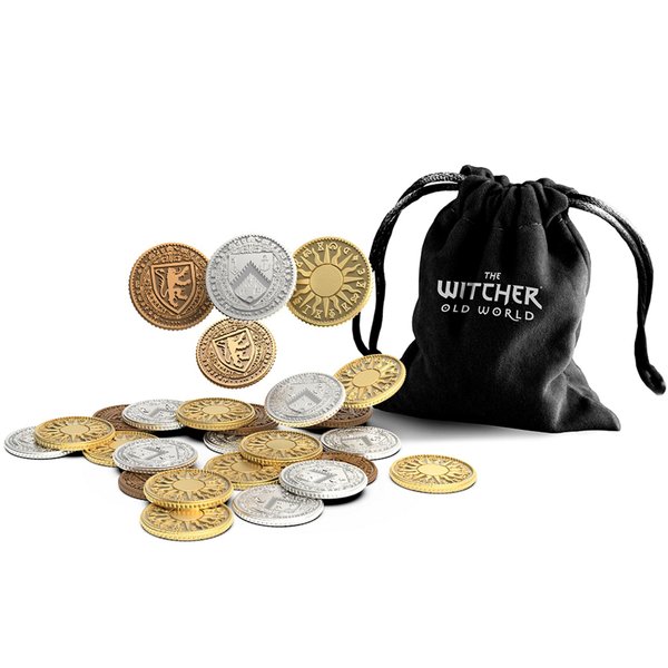 The Witcher Board Game Metal Coins Component Upgrade | Fantasy Game | Adventure Game | Strategy Game for Adults | Ages 14+ | 1-5 Players | Avg. Playtime 90-150 Minutes | Made by Go On Board