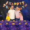 Galaxy Theme Party Decorations, Space Galaxy Happy Birthday Party Tableware Set Including Galaxy Plates, Napkins, Fork, Tablecloth for Galaxy Outer Space Birthday Party Supplies, Serves 20