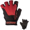 Contraband Black Label 5120 Pro Series Amara Leather Lifting Gloves w/Jar Grip Palm- Durable Light - Medium Padded Amara Leather Gym Gloves - Perfect Classic Lifting Gloves (Pair) (Red, Small)