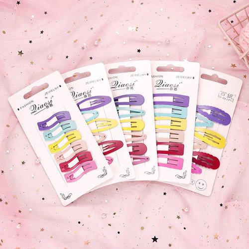 60 Pcs Non-Slip Snap Hair Clips with 60 Pcs Elastic Hair Bands Candy Color Metal Barrettes Star Butterfly Heart Hairpin for Kids Girls and Women Hair Accessories