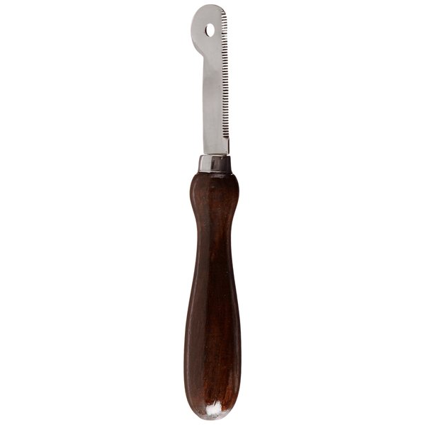TAMSCO Stripping Knife Round Handle Round Handle Stainless Steel Wooden Handle Extra Fine Teeth