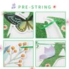 SUNBEAUTY Spring Happy Birthday Banner Green Spring Butterfly Flowers Banner Summer Spring Butterfly Birthday Party Decorations | Pre-Strung