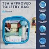 EzPacking Clear TSA Approved 3-1-1 Travel Toiletry Bag for Carry On/Quart Size Transparent Liquids Pouch for Airport Security/Reusable See Through Vinyl & PVC Plastic Organizer Men Women (Gray)