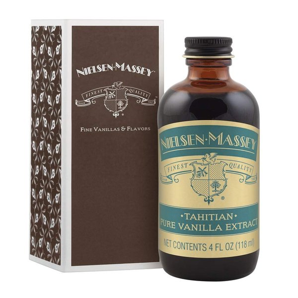 Nielsen-Massey Tahitian Pure Vanilla Extract for Baking and Cooking, 4 Ounce Bottle with Gift Box