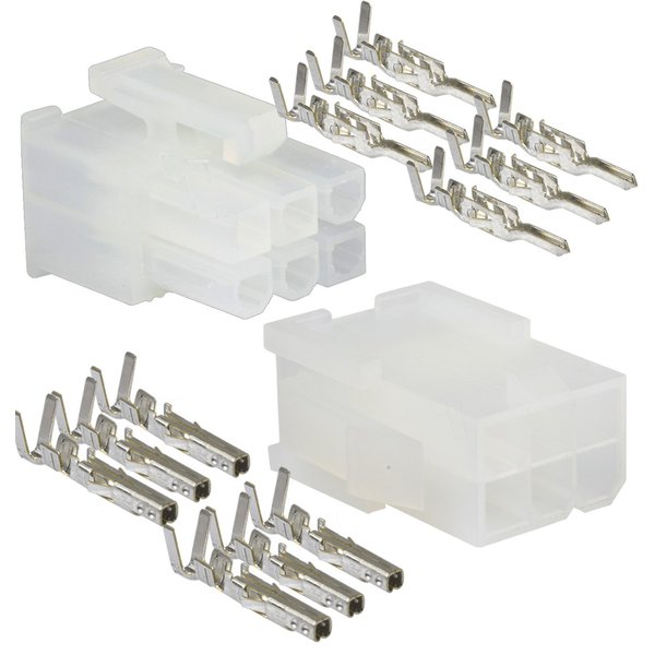 Molex 6 Circuit Wire Connector - 5 Complete Conn. w/Pins Mini-Fit Jr ™