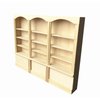 EatingBiting 1:12 Dollhouse Miniature Furniture Wooden Display Cabinet Bookcase Book Shelf Cabinet Wardrobe Model for Fairy Garden 23 x 17.9 x 2.8cm / 9.1 x 7.0 x 1.1inch
