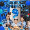 Video Game 9th Birthday Party Decorations Blue Black Cheers to Level 9 Banner Hanging Swirls Balloons Garland Arch Foil Curtains Backdrops Tablecloth Kit for Boys 9 Years Old Game Controller Supplies