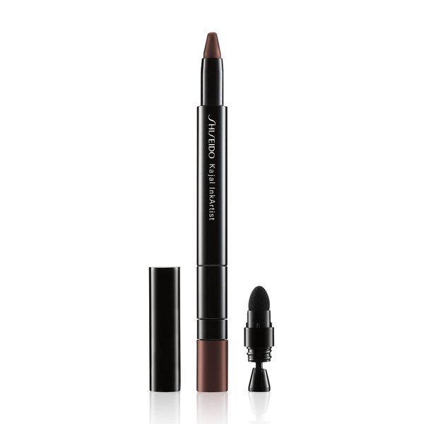 Shiseido Kajal InkArtist, Tea House 01-4-in-1 Liner, Kajal, Eyeshadow & Brow Color - Smudge Resistant, Crease Proof & Waterproof - Includes Detachable Sharpener & Built-In Sponge