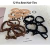 KOVOLITU 12 PCS Braided Hair Ties Bow Tie Hair Bracelets for Women Girls Elastic Hair Ties No Damage Ponytail Holders