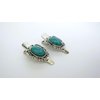 Generic 2 extra small metal turquoise blue stone alligator hair clip fine thin hair
