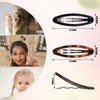SHEHARUHI 20pcs Oval Snap Hair Clips for Women Water Drop Shape Clips Metal None-Slip Clips Black and Brown Women Girls Hair Accessories
