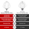 6 Wire Whisk Attachment for Kitchenaid Stand Mixer, Stainless Steel K45WW Whip Replace Attachment for 4.5-5Qt Tilt-Head Stand Mixer, For Egg Cream Stirrer, Flour Cake Balloon Whisk, Dishwasher Safe
