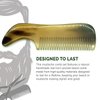 Lucky Franc's Real Horn Handmade Beard Comb for Men. Detangling Static-Free Fine Tooth Comb for Mustaches and Beards. Gift for Men. Pocket Size Moustache Comb in Metal Tin. Ox Horn Comb