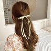 TOKUFAGU 10PCS Hair Bows for Women Clips,Long Tail Ribbon Hair Bow Clips Barrettes Tassel Ribbon Bowknot Ponytail Solid Satin Accessories for Women Girls (10 long 5 color)