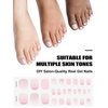EBANKU Gel Toe Nail Stickers Cured Gel Nail Strips for Toes Gel Toenail Strips Nail Art Wraps Long-Lasting Toe Gel Nail Polish Wraps Gel Nail Art Stickers for Toes UV/LED Lamp Required (Gradient Pink)