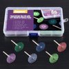 Swpeet 66Pcs 1 Inch 6 Mixed Grit 80/120/220/400/600/1000 Radial Bristle Disc Abrasive Brush Gap Polishing Pad Buffing Wheel Assortment Kit with 1/8" Shank for Rotary Tools Cleaning Finishing Deburring
