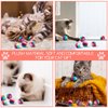 TIESOME Rainbow Cat Toy Balls, 20PCS Soft Cat Ball Colorful Cat Pom Pom Balls Kitten Puff Balls Indoor Cats Interactive Play Ball Pet Training Ball for Cat Kittens Playing Exercising 1.2 inch