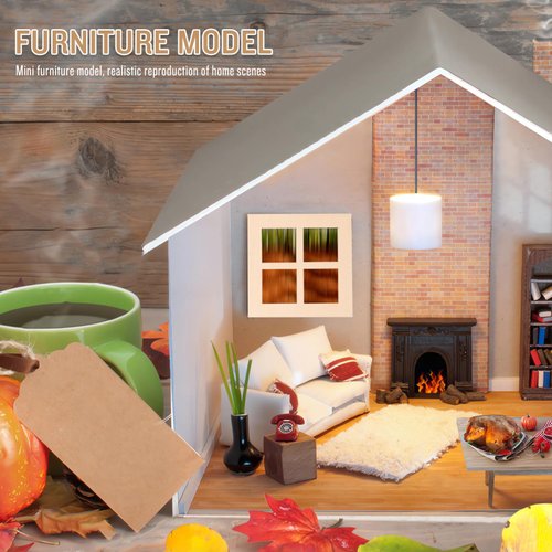 POPETPOP 10 Pcs Dollhouse Wooden Window, Miniature Wooden Window Frames Ornament for Dollhouse, Furniture Tiny Wooden Window Models for Doll Houses Decoration