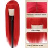 MINSEEYOO Long Red Wig with Bangs for Women Straight Hair Wigs Red Wigs Heat Resistant Synthetic Wigs