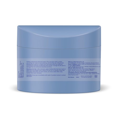 Yuthika Professional Ultra Care Hair Mask 150ml, Professional Hair Mask for Dull, Dry and Brittle hair, Advanced Hair Repair Mask for Women and Men