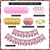 Marwey Pink Cheetah Birthday Banner Decorations 25 pcs Leopard Print Theme Party Supplies Balloons and Banner Kits for Girls' Jungle Animal Birthday Party Wild One Celebrations