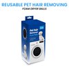 Reusable Pet Hair Remover, Pet Hair Removing Foam Dryer Balls, Dog and Cat Hair Remover, Lint Remover, Rid Clothes and Laundry of Lost Hair, Pack of 6 Balls