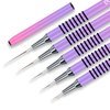 Nail Art Liner Brushes, Nail Art Tools with Striping Nail Art Brushes for Long Lines, Thin Details, Fine Drawing. 5Pcs, Size 5/8/11/15/20mm Striper Brushes Set Christmas Gift for Women
