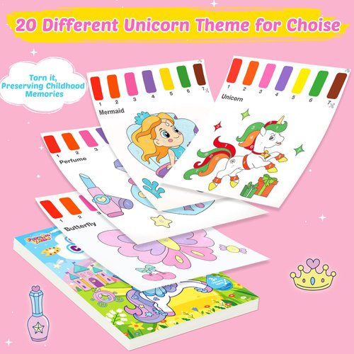 FEREDO KIDS Watercolor Painting Paper for Toddlers: Mess Free Paints Water Coloring Book, Unicorn Art and Craft Drawing Paper for Boy Girl Travel Gift Toy Easter Birthday Christmas for Ages 3 4 5 6