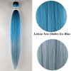 Leticia Ice Blue Braiding Hair Pre stretched,Pre stretched Kanekalon Synthetic Braiding Hair Extensions for Braids 26 inch