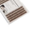 Bodermincer 231 Clusters D Curl Dark Brown/Black Individual Eyelash Extension Fish Tail Cluster Eyelashes Premium Eyelashes Mink Lashes Professional Lash Extension (12mm, Dark Brown)