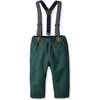 Toddler Dress Suit Baby Boys Clothes Sets Bowtie Shirts + Suspenders Pants 3pcs Gentleman Outfits Suits 6Month - 6Years (Red, 18-24M)
