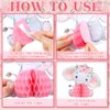 Lenwen 8 Pcs Pink Elephant Baby Shower Decorations for Girl Baby Shower Table Centerpieces Elephant Party Decorations Elephant Honeycomb Centerpieces Table Decorations for Kids Birthday Party Supplies