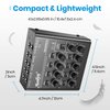 Moukey Audio Mixer Line Mixer, DC 5V, 8-Stereo Ultra, Low Noise 8-Channel for Sub-Mixing, Ideal for Small Clubs or Bars, As Guitars, Bass, Keyboards Mixer, 2022 New Version-MAMX3