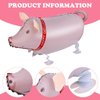 Grevosea 6 Pieces Farm Animal Balloons, Walking Animal Balloons Foil Mylar Balloon Pet Balloons for Animal Theme Birthday Party BBQ Decorations (Duck, Rooster, Cow, Horse, Pig, Sheep)