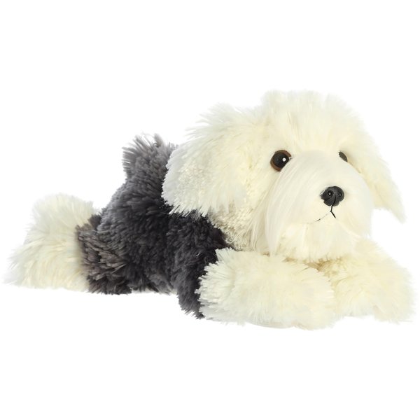Aurora® Adorable Flopsie™ Edwin™ Stuffed Animal - Playful Ease - Timeless Companions - White 12 Inches