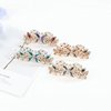 Lawie 4 Pack Luxury Butterfly Jeweled Crystal Rhinestone Glitter Sparkly Metal Hair Barrettes Snap Clips Hairpins Hairgrip Thin Thick Bun Twist Holder Hair Accessories for Women Girl