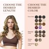 GOO GOO Clip in Hair Extensions Real Human Hair, 16inch 120g 7Pcs, 3/8/613 Balayage Walnut Brown to Ash Brown and Bleach Blonde, Remy Human Hair Extensions Clip ins for Women, Natural Human Hair